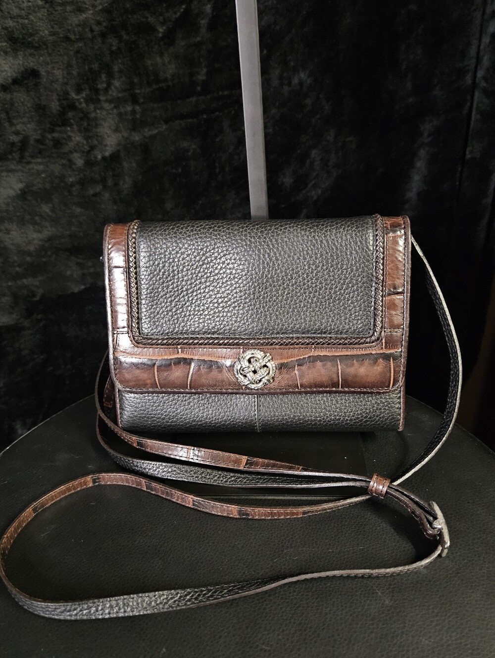 Vintage Brighton Leather Crossbody Organizer Wallet - Excellent Used Condition